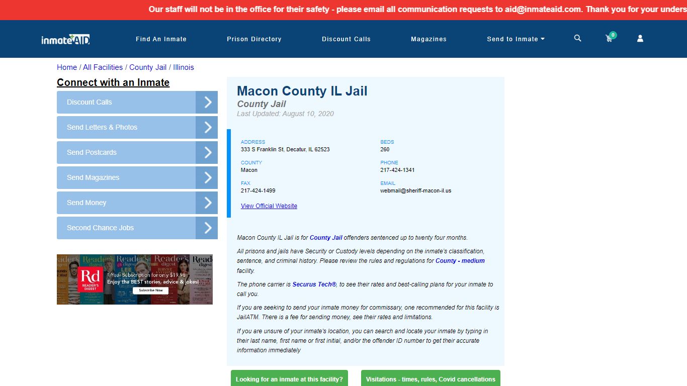 Macon County IL Jail - Inmate Locator - Decatur, IL